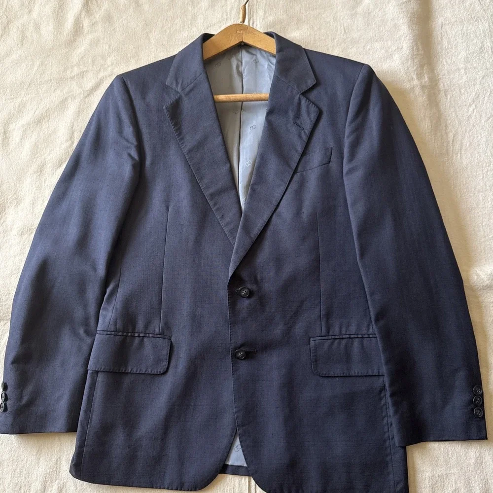 Christian Dior Men's Navy Blue Blazer Suit Jacket Vintage